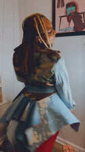 Load and play video in Gallery viewer, Peplum Army Fatigue Jacket
