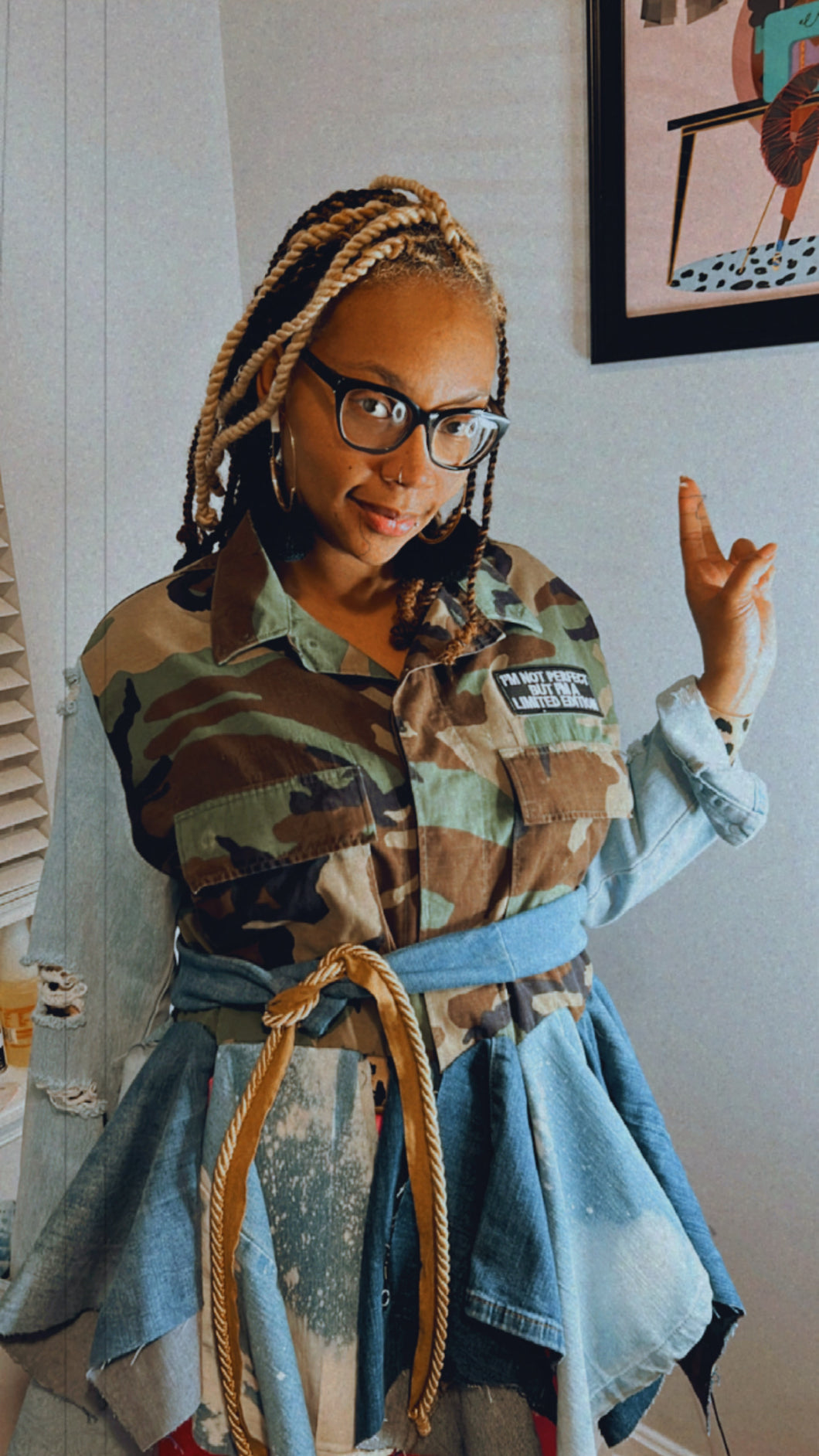 Peplum Army Fatigue Jacket